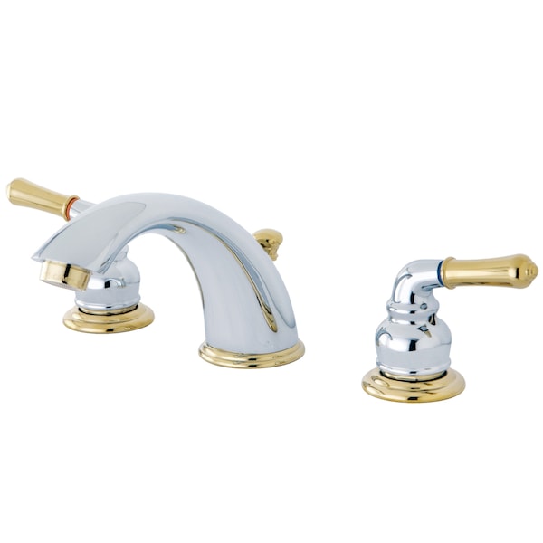Kingston Brass Widespread Bathroom Faucet, Chrome/Polished Brass GKB964 - main